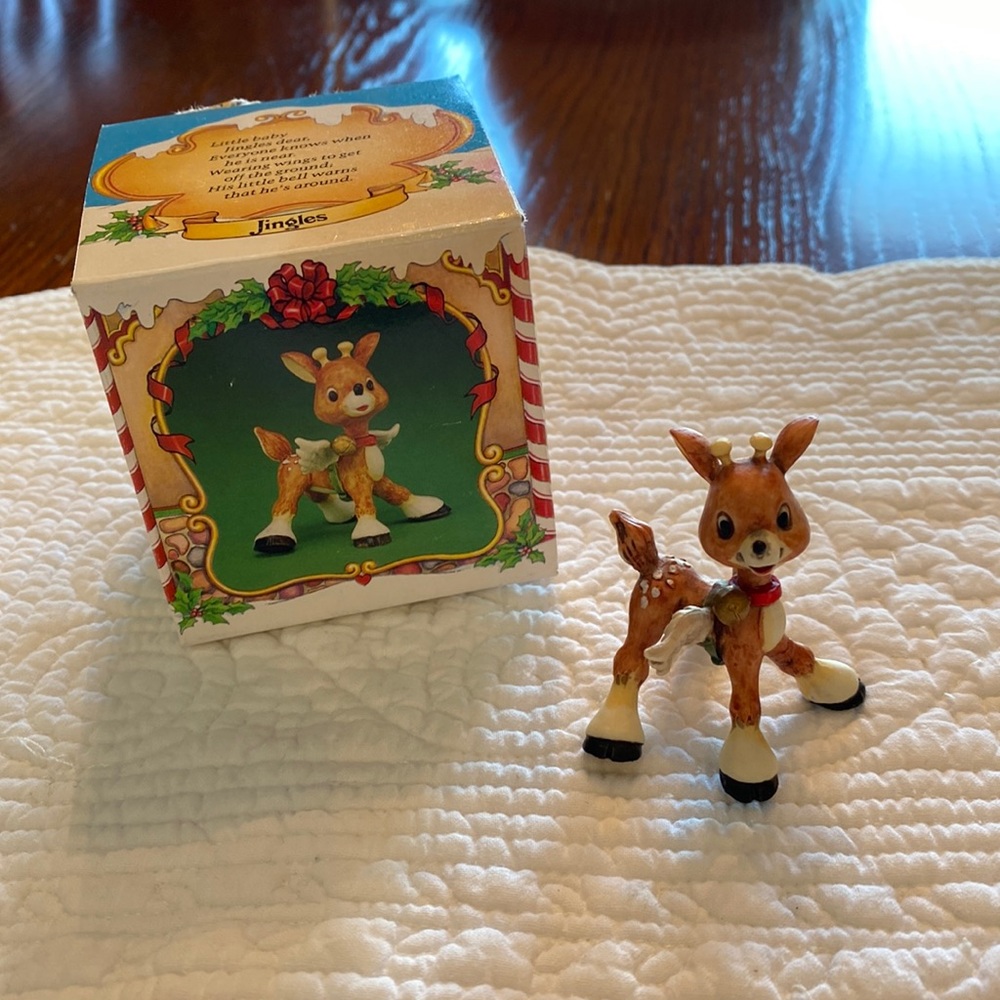 Enesco North Pole Village reindeer